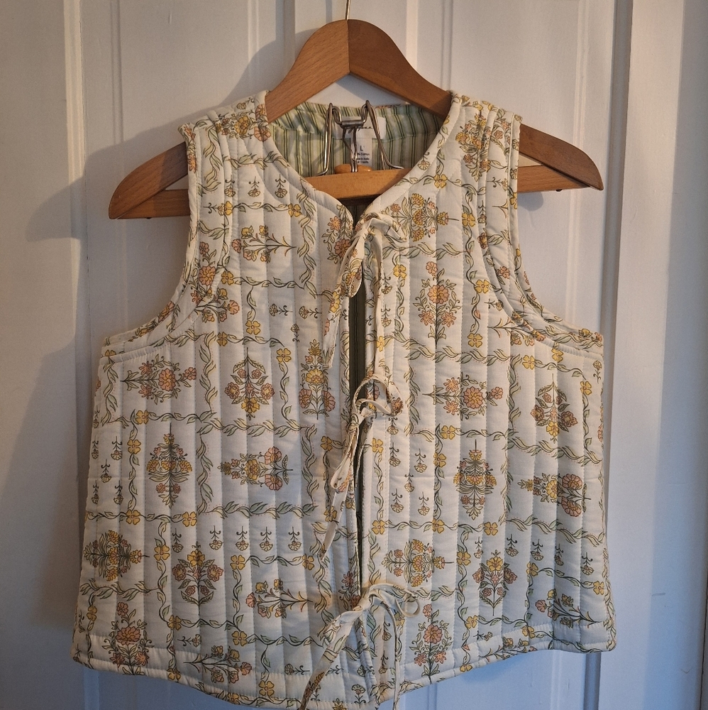 Floral Quilted Vest